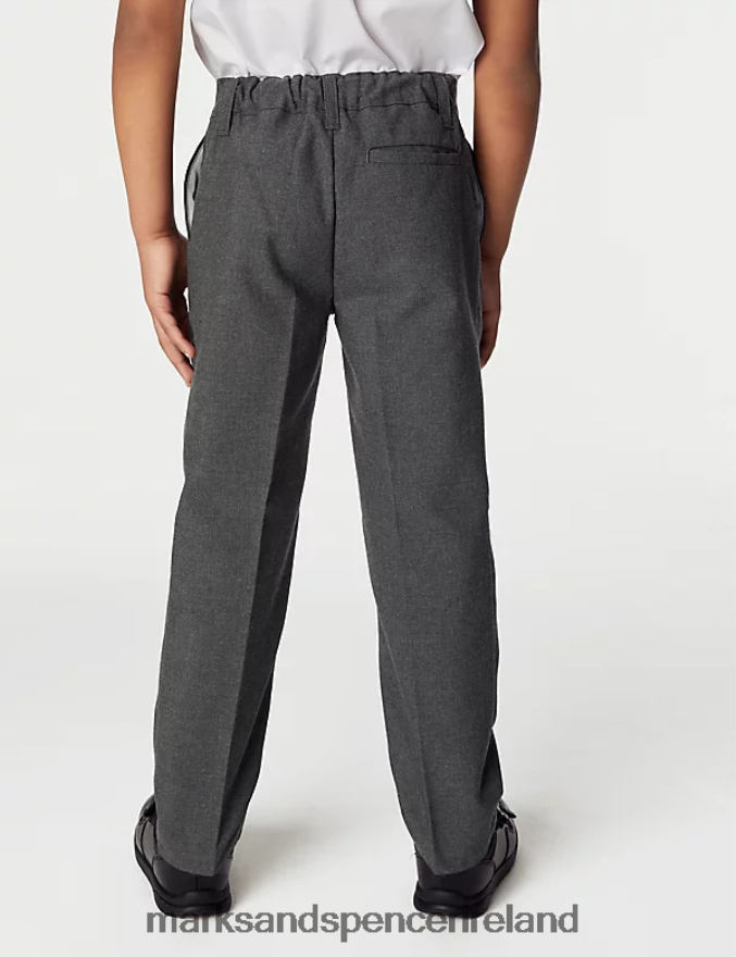 Marks & Spencer Kids 2pk Regular Leg School Trousers Grey Clothing 2VJ8DF18
