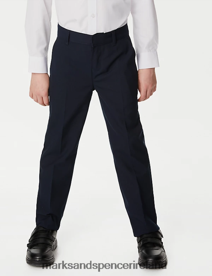Marks & Spencer Kids 2pk Regular Leg School Trousers Navy Clothing 2VJ8DF289