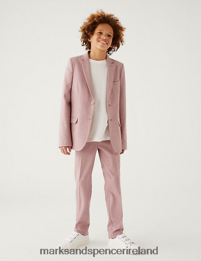 Marks & Spencer Kids Mini Me Suit Trousers Pink Clothing 2VJ8DF8093