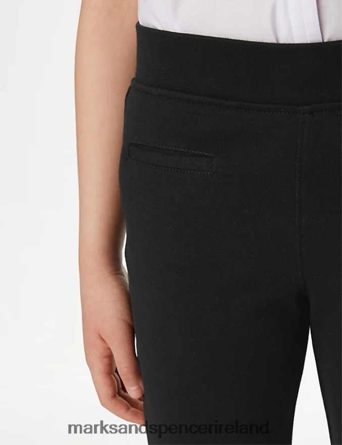 Marks & Spencer Kids Regular Leg Jersey School Trousers Black Mix Clothing 2VJ8DF9469