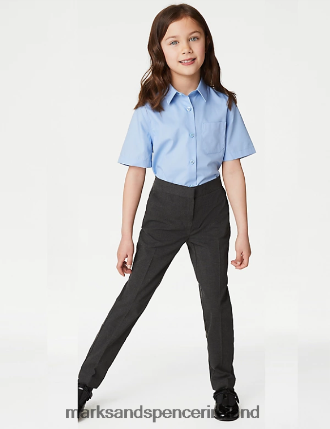Marks & Spencer Kids Skinny Leg School Trousers Grey Clothing 2VJ8DF9137