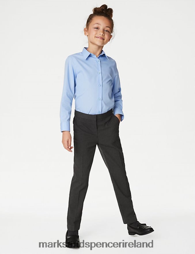 Marks & Spencer Kids Slim Leg School Trousers Grey Clothing 2VJ8DF9347