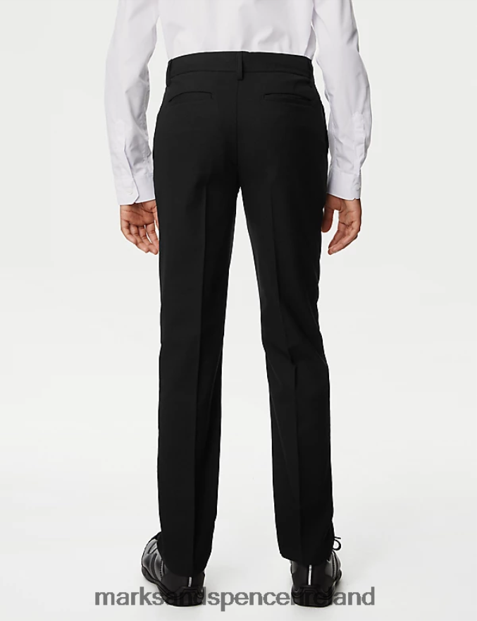 Marks & Spencer Kids Slim Leg Slim Waist School Trousers Black Clothing 2VJ8DF8607