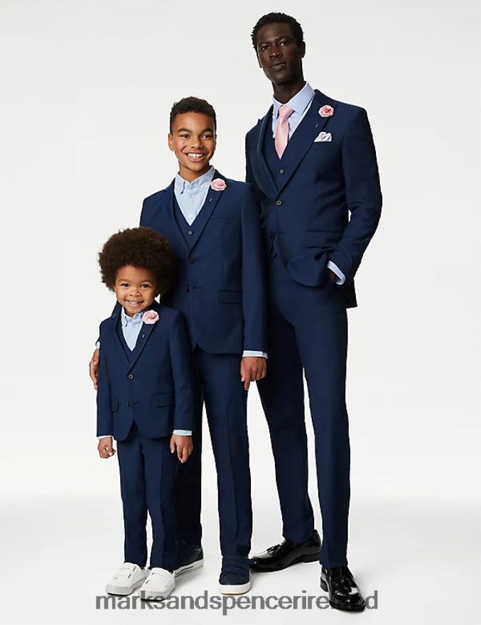 Marks & Spencer Kids Slim Suit Trousers Indigo Clothing 2VJ8DF8406