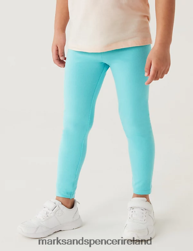 Marks & Spencer Kids 7pk Cotton Rich Plain Leggings Multi Clothing 2VJ8DF8913