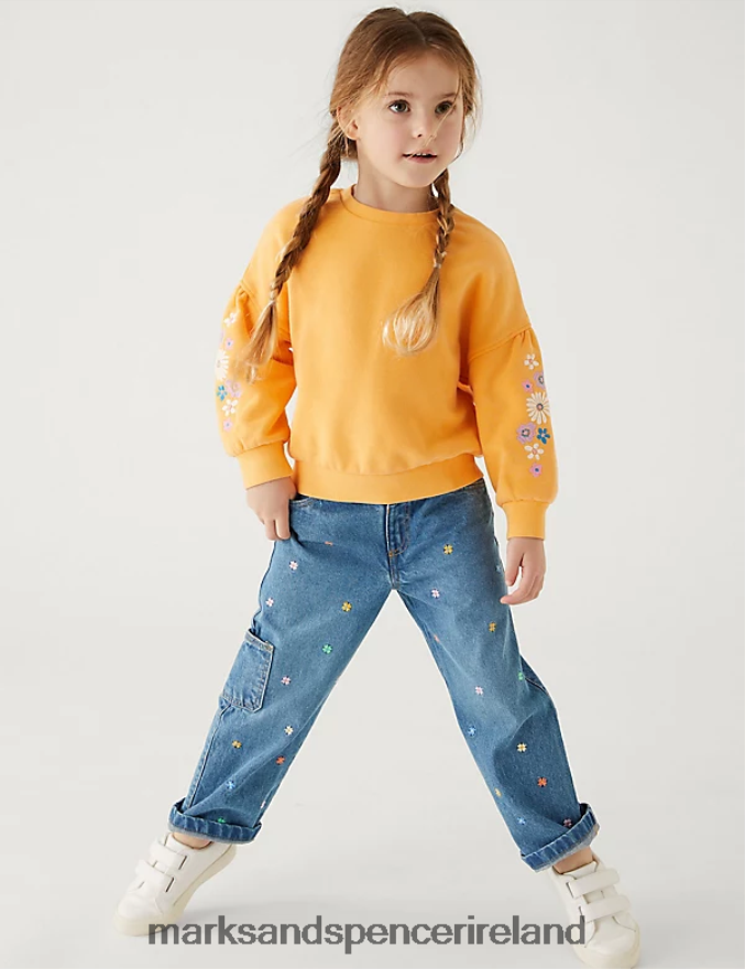 Marks & Spencer Kids Embroidered Jean Denim Clothing 2VJ8DF9679