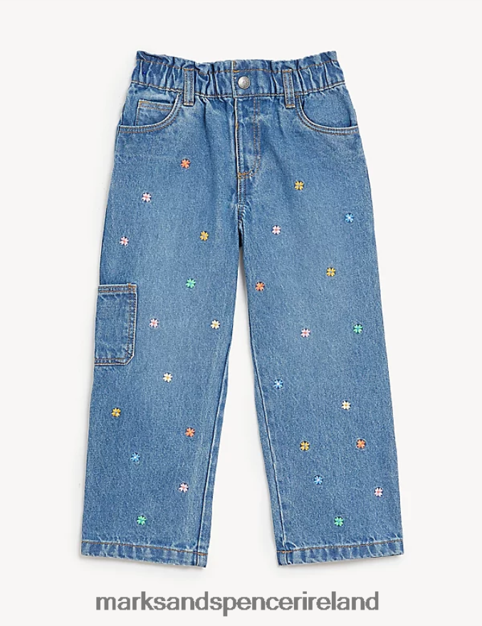 Marks & Spencer Kids Embroidered Jean Denim Clothing 2VJ8DF9679