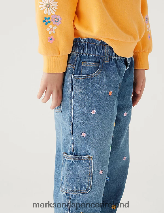 Marks & Spencer Kids Embroidered Jean Denim Clothing 2VJ8DF9679