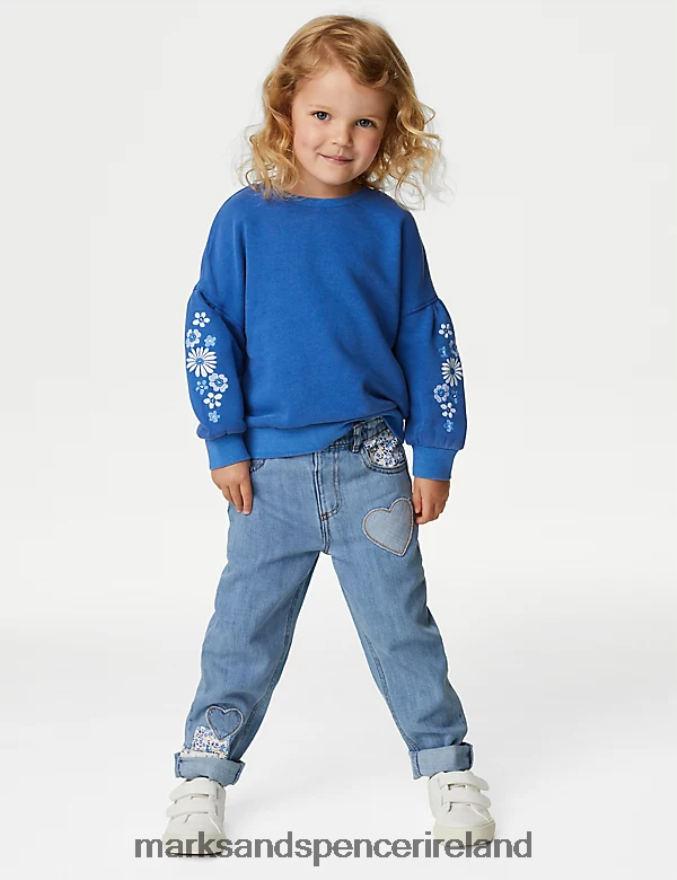 Marks & Spencer Kids Mom Patchwork Jeans Denim Clothing 2VJ8DF8836