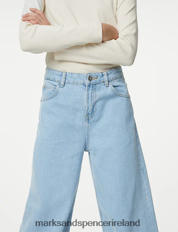 Marks & Spencer Kids Wide Leg Jeans Denim Clothing 2VJ8DF9630