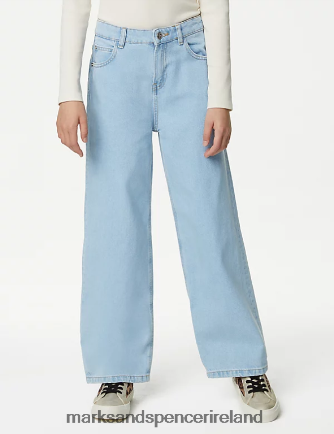 Marks & Spencer Kids Wide Leg Jeans Denim Clothing 2VJ8DF9630