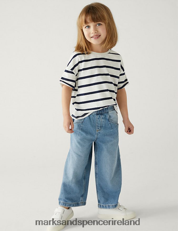 Marks & Spencer Kids Wide Leg Jeans Denim Clothing 2VJ8DF9636