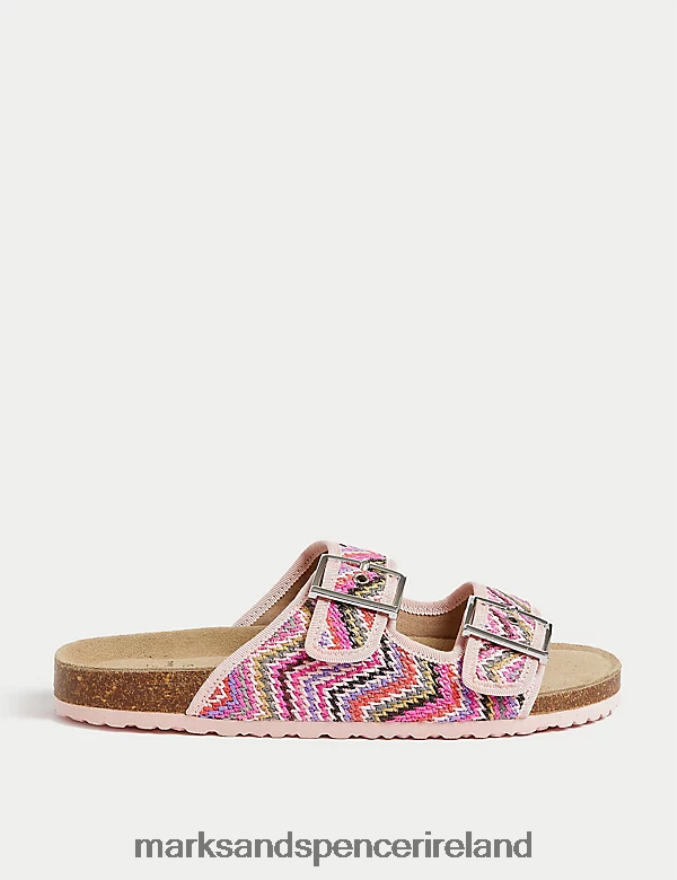Marks & Spencer Kids Footbed Sandals Pink Mix Footwear 2VJ8DF9520