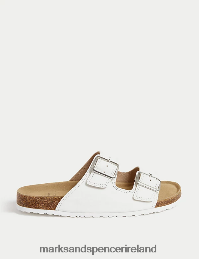 Marks & Spencer Kids Footbed Sandals White Footwear 2VJ8DF9920