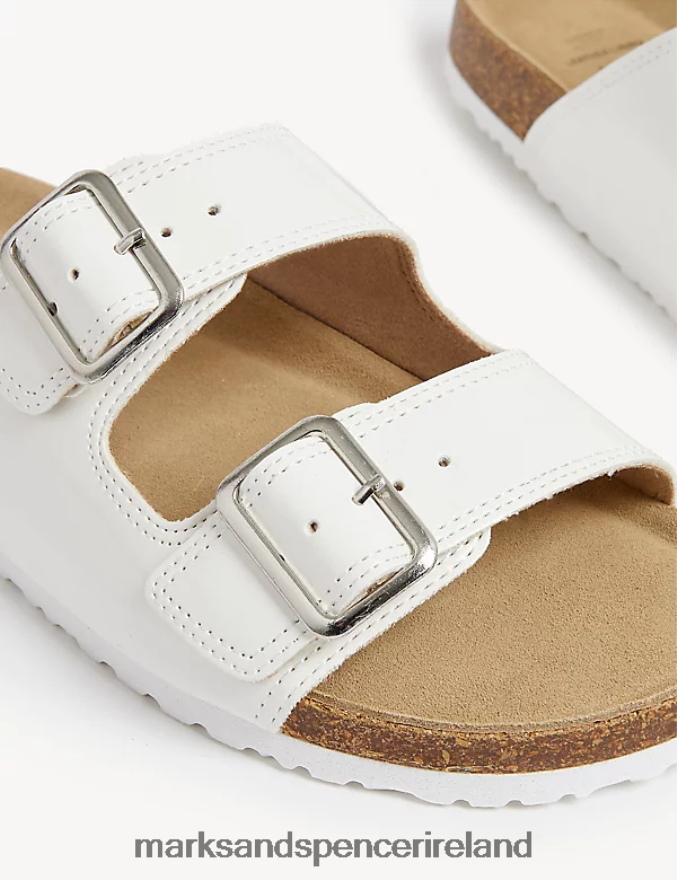 Marks & Spencer Kids Footbed Sandals White Footwear 2VJ8DF9920