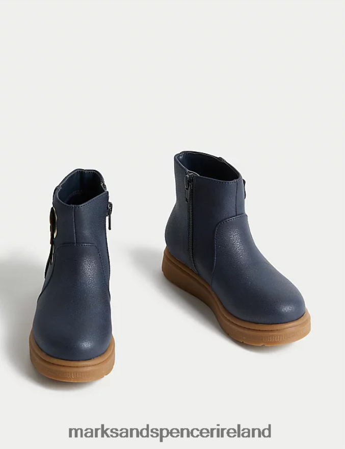Marks & Spencer Kids Freshfeet Chelsea Boots Navy Footwear 2VJ8DF8964