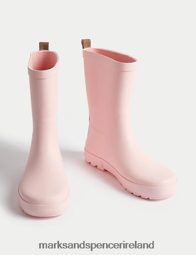 Marks & Spencer Kids Freshfeet Wellies Light Pink Footwear 2VJ8DF8645
