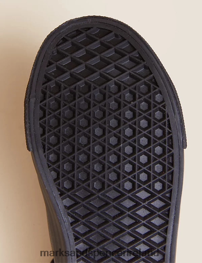 Marks & Spencer Kids Freshfeet Zip High Tops Black Footwear 2VJ8DF8690