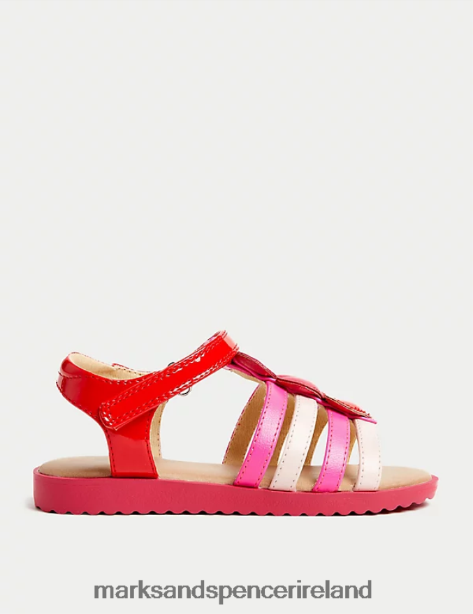 Marks & Spencer Kids Heart Fisherman Sandals Pink Footwear 2VJ8DF9752