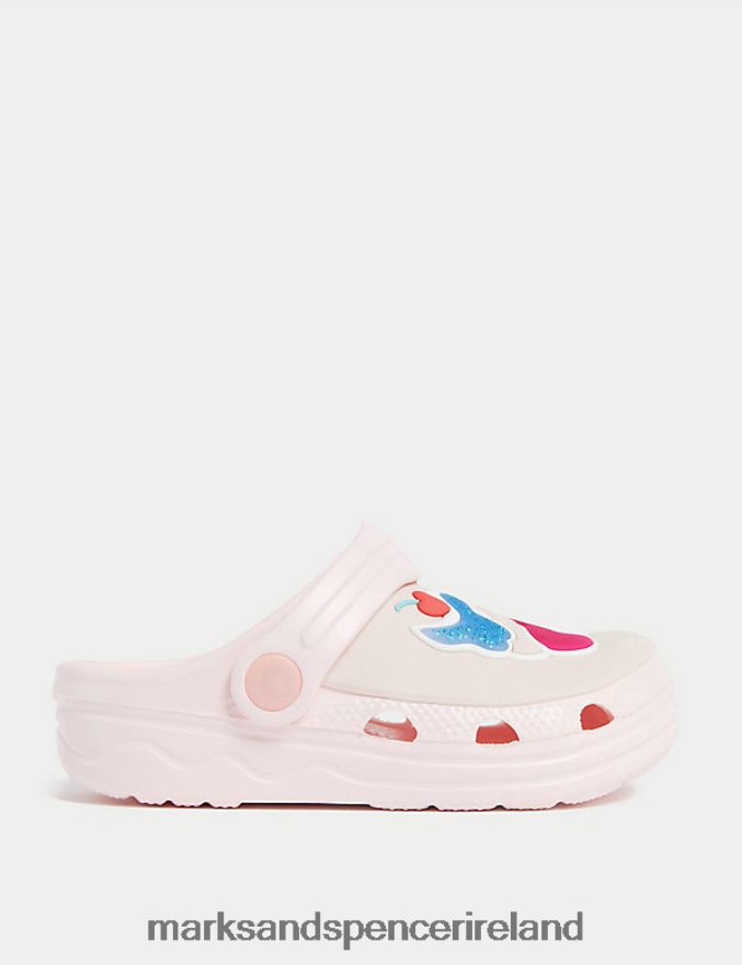 Marks & Spencer Kids Ice Cream Clogs Pink Footwear 2VJ8DF9471
