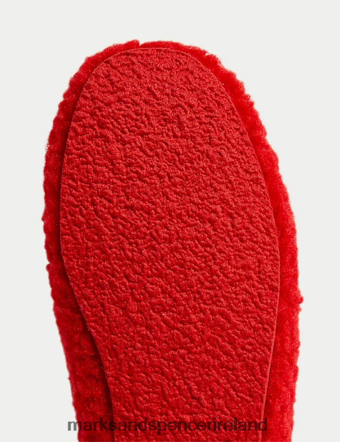 Marks & Spencer Kids Love Slippers Red Footwear 2VJ8DF9269