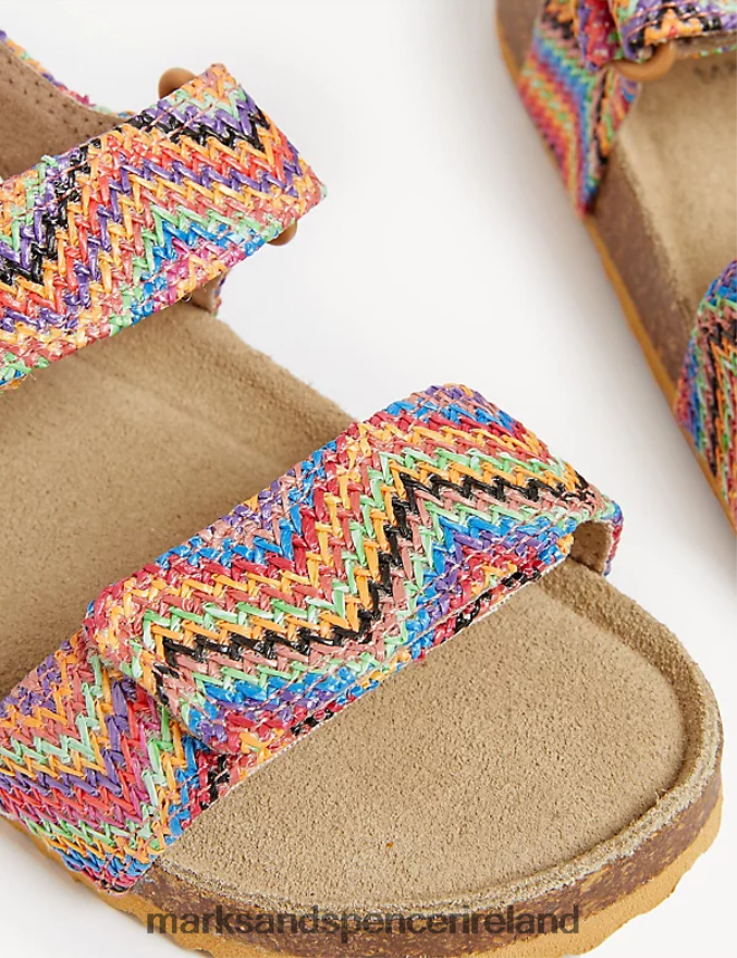 Marks & Spencer Kids Riptape Footbed Sandals Multi Footwear 2VJ8DF9847