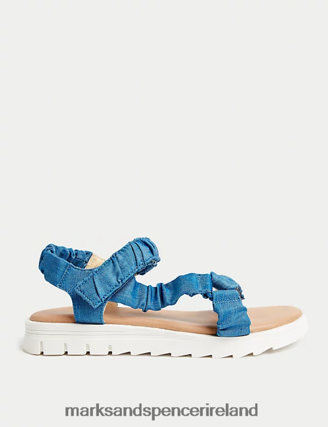 Marks & Spencer Kids Ruched Trekkers Denim Footwear 2VJ8DF9751