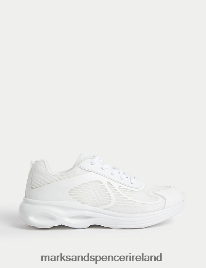 Marks & Spencer Kids Sport Trainers White Footwear 2VJ8DF8203