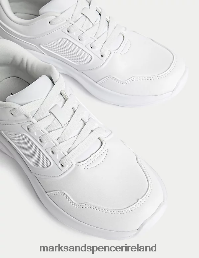 Marks & Spencer Kids Trainers White Footwear 2VJ8DF8445