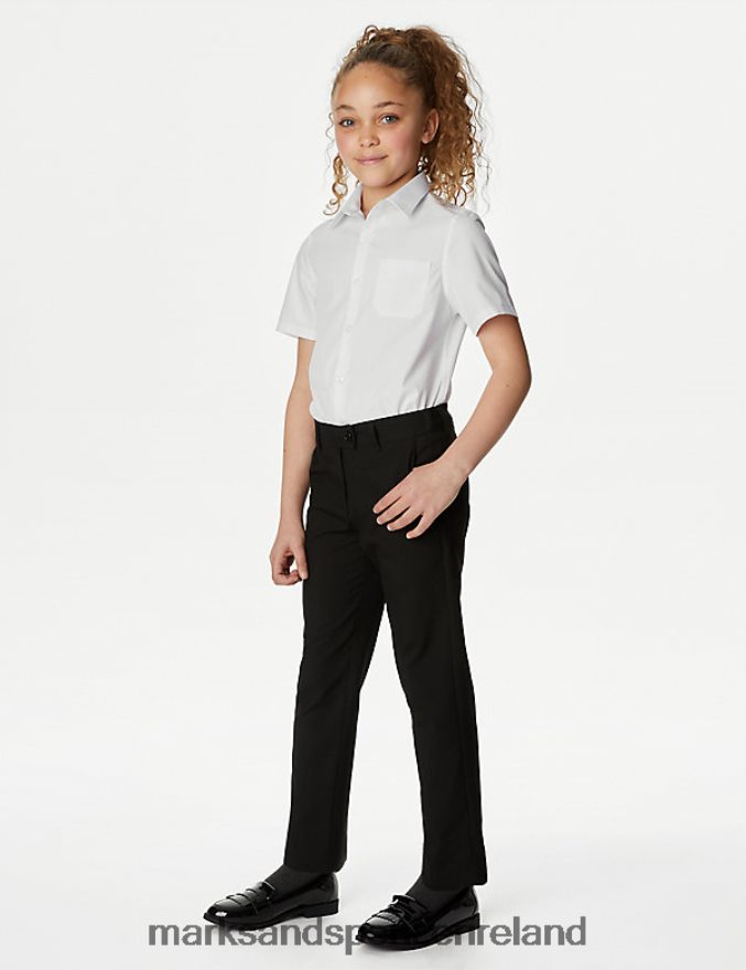 Marks & Spencer Kids 2pk Slim Fit Skin Kind School Shirts White School Uniform 2VJ8DF9366