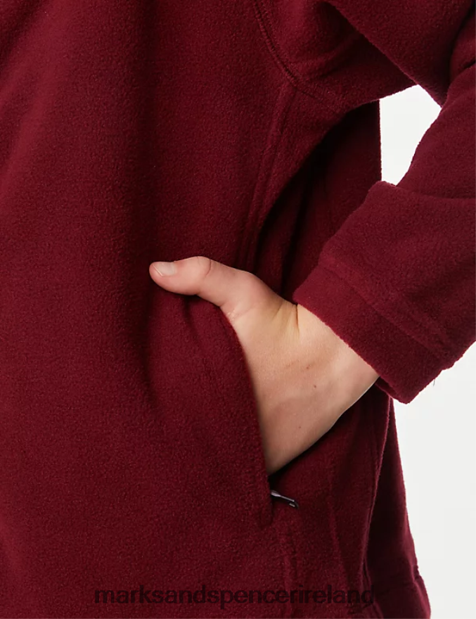 Marks & Spencer Kids Zip Fleece Burgundy School Uniform 2VJ8DF8953