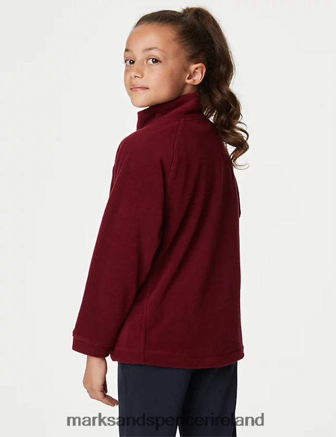 Marks & Spencer Kids Zip Fleece Burgundy School Uniform 2VJ8DF8953