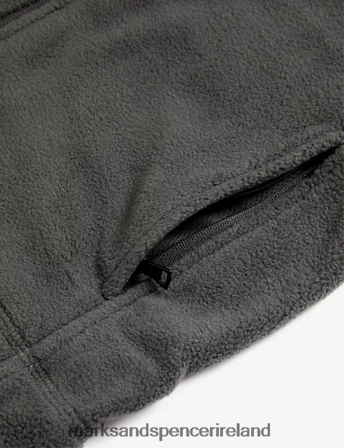 Marks & Spencer Kids Zip Fleece Dark Grey School Uniform 2VJ8DF8958