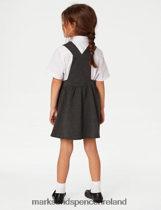 Marks & Spencer Kids Jersey School Pinafore Grey School Uniform 2VJ8DF9204