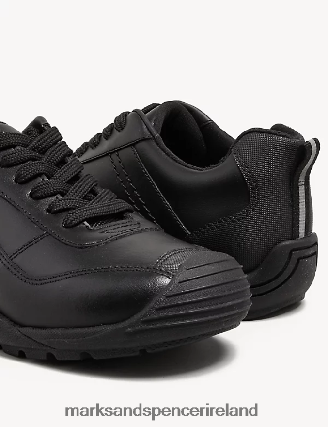 Marks & Spencer Kids Leather Freshfeet Lace School Shoes Black School Uniform 2VJ8DF8432