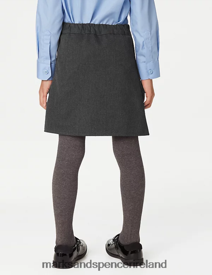 Marks & Spencer Kids Embroided School Skirt Grey School Uniform 2VJ8DF9948