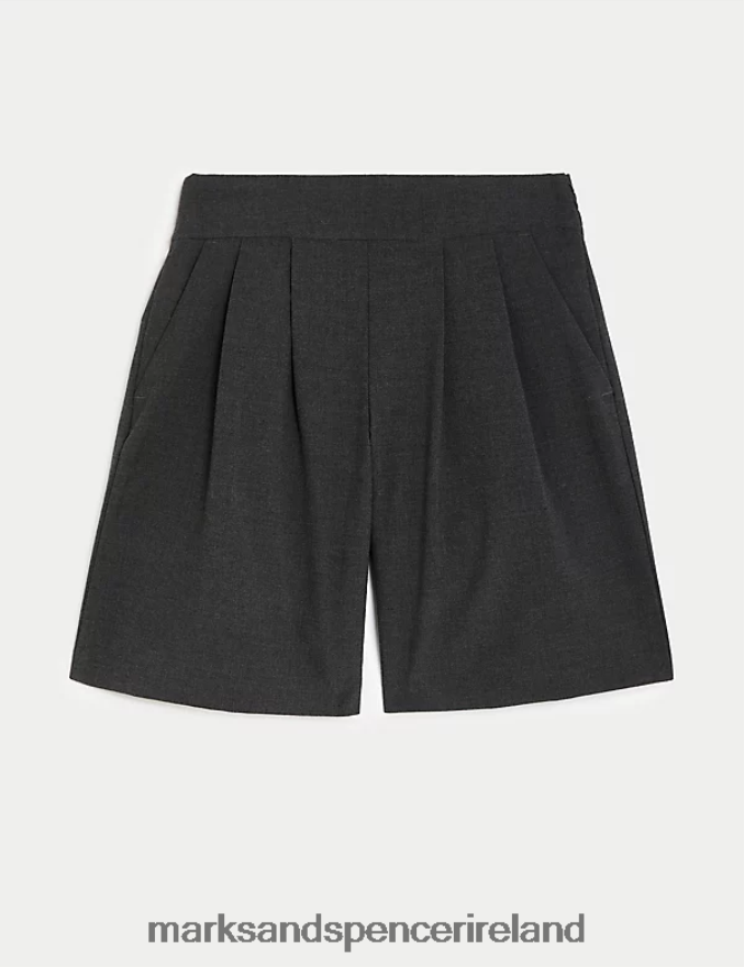 Marks & Spencer Kids Pleat Front School Culottes Grey School Uniform 2VJ8DF9794