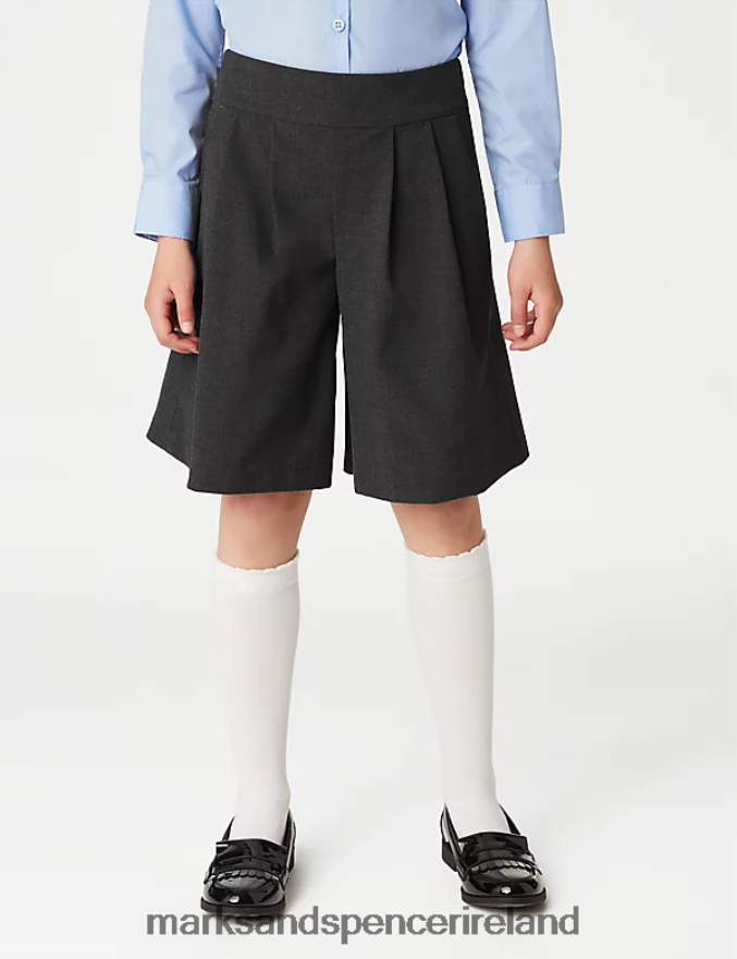 Marks & Spencer Kids Pleat Front School Culottes Grey School Uniform 2VJ8DF9794