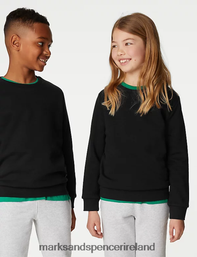 Marks & Spencer Kids Regular Fit School Sweatshirt Black School Uniform 2VJ8DF7963