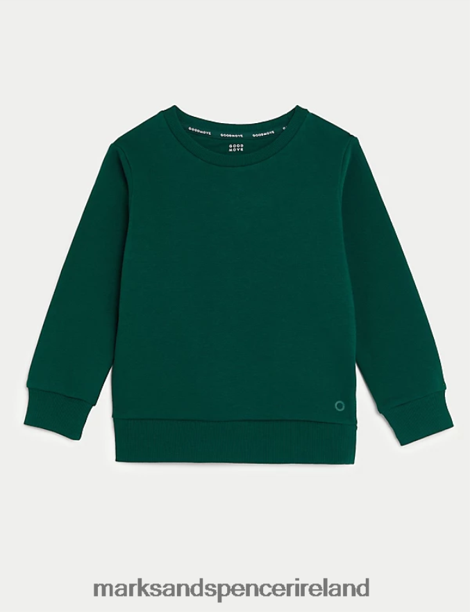Marks & Spencer Kids Regular Fit School Sweatshirt Bottle Green School Uniform 2VJ8DF8238
