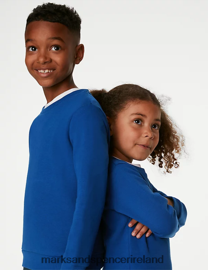 Marks & Spencer Kids Regular Fit School Sweatshirt Royal Blue School Uniform 2VJ8DF8239