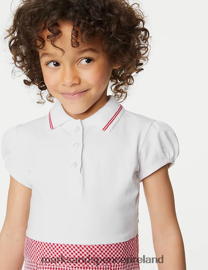 Marks & Spencer Kids 2 in 1 Gingham Pleated School Dress Red School Uniform 2VJ8DF9409