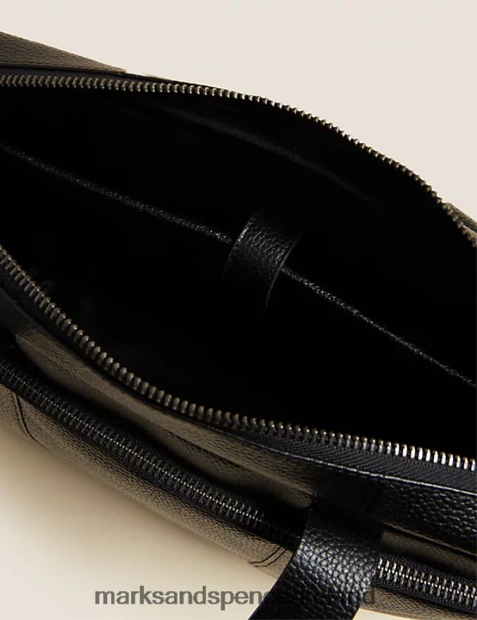 Marks & Spencer Men Leather Briefcase Black Accessories 2VJ8DF6339