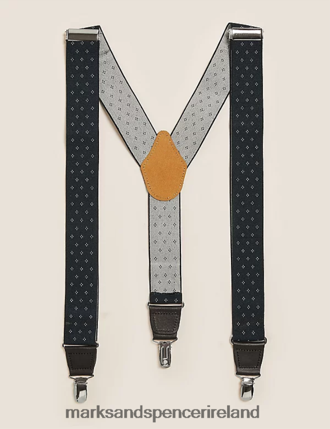 Marks & Spencer Men Adjustable Braces Navy Accessories 2VJ8DF6433