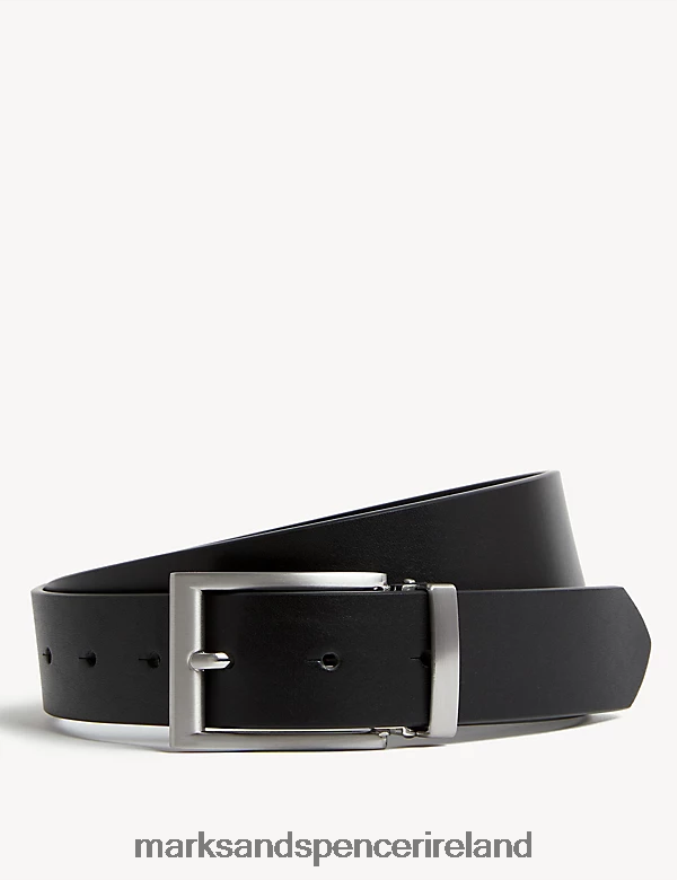 Marks & Spencer Men Italian Leather Belt Gift Set Black Mix Accessories 2VJ8DF7007