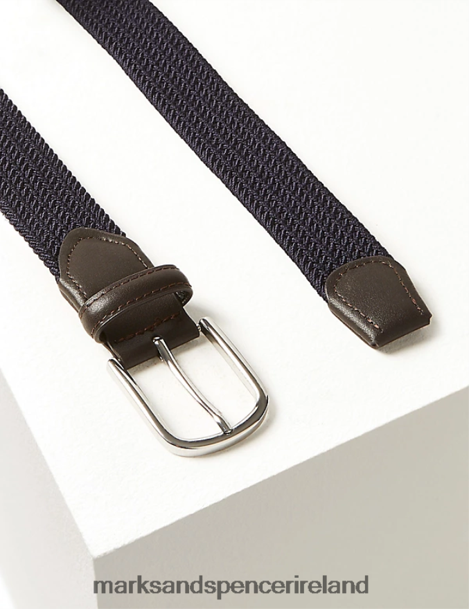 Marks & Spencer Men Stretch Woven Belt Navy Accessories 2VJ8DF5814
