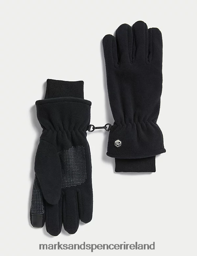 Marks & Spencer Men Fleece Gloves Black Accessories 2VJ8DF6342
