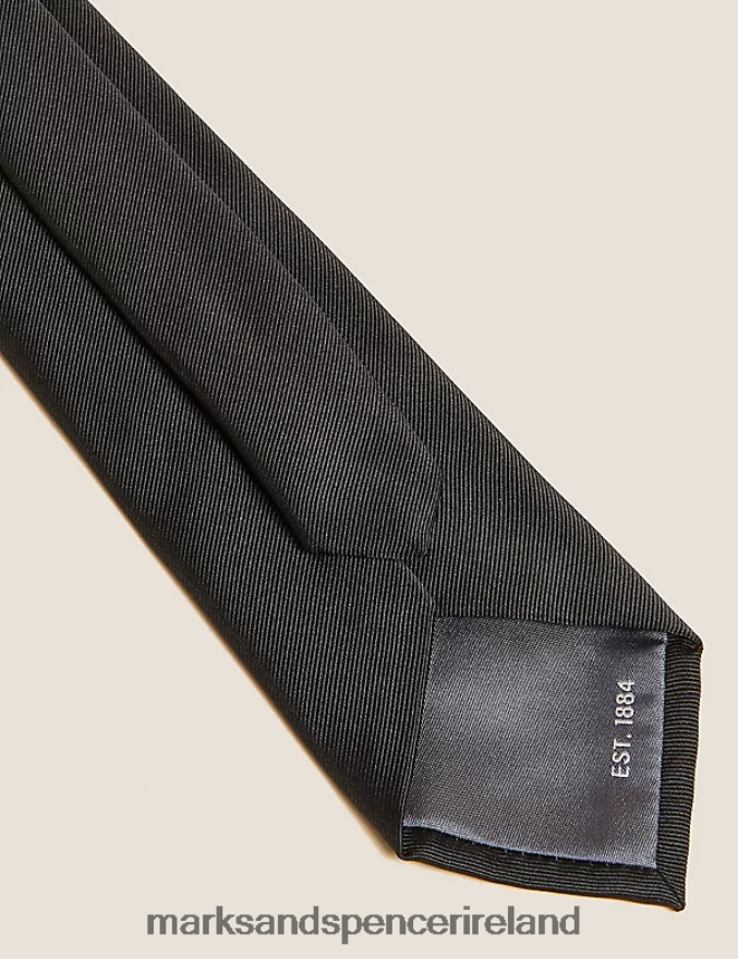 Marks & Spencer Men Machine Washable Tie Black Accessories 2VJ8DF6618