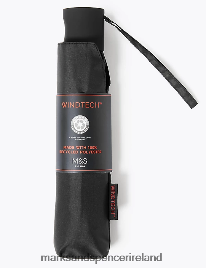 Marks & Spencer Men Recycled Polyester Umbrella with Windtech Black Accessories 2VJ8DF6530
