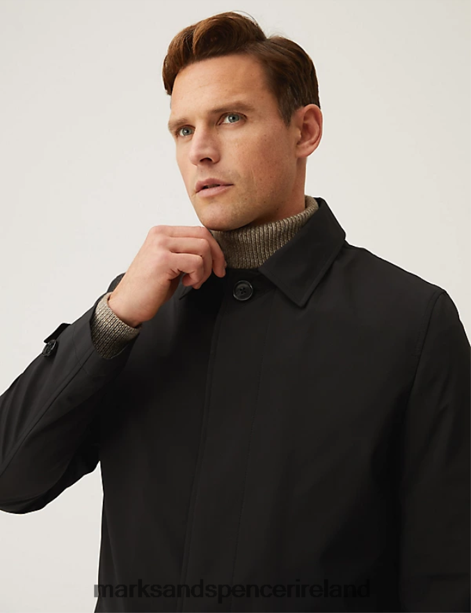 Marks & Spencer Men Classic Padded Mac Black Clothing 2VJ8DF7063